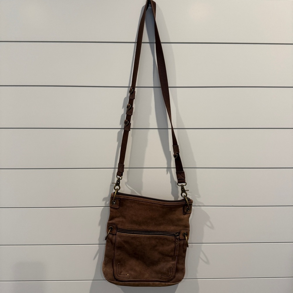 The Sak Brown Leather Crossbody Bag